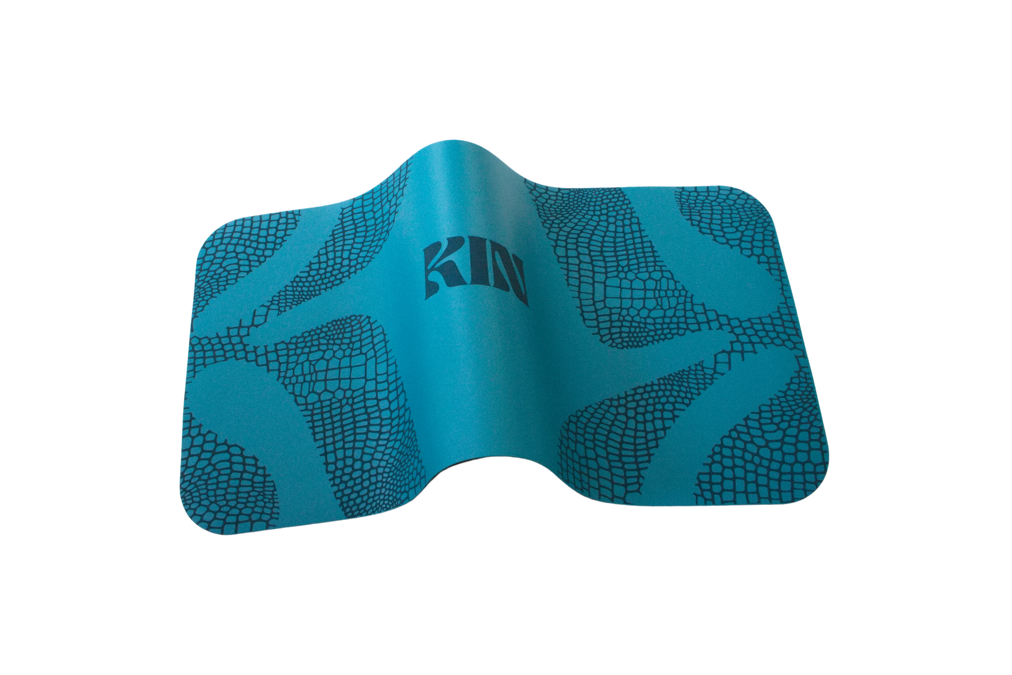 The Kin MINI Yoga Mat - Teal Croc