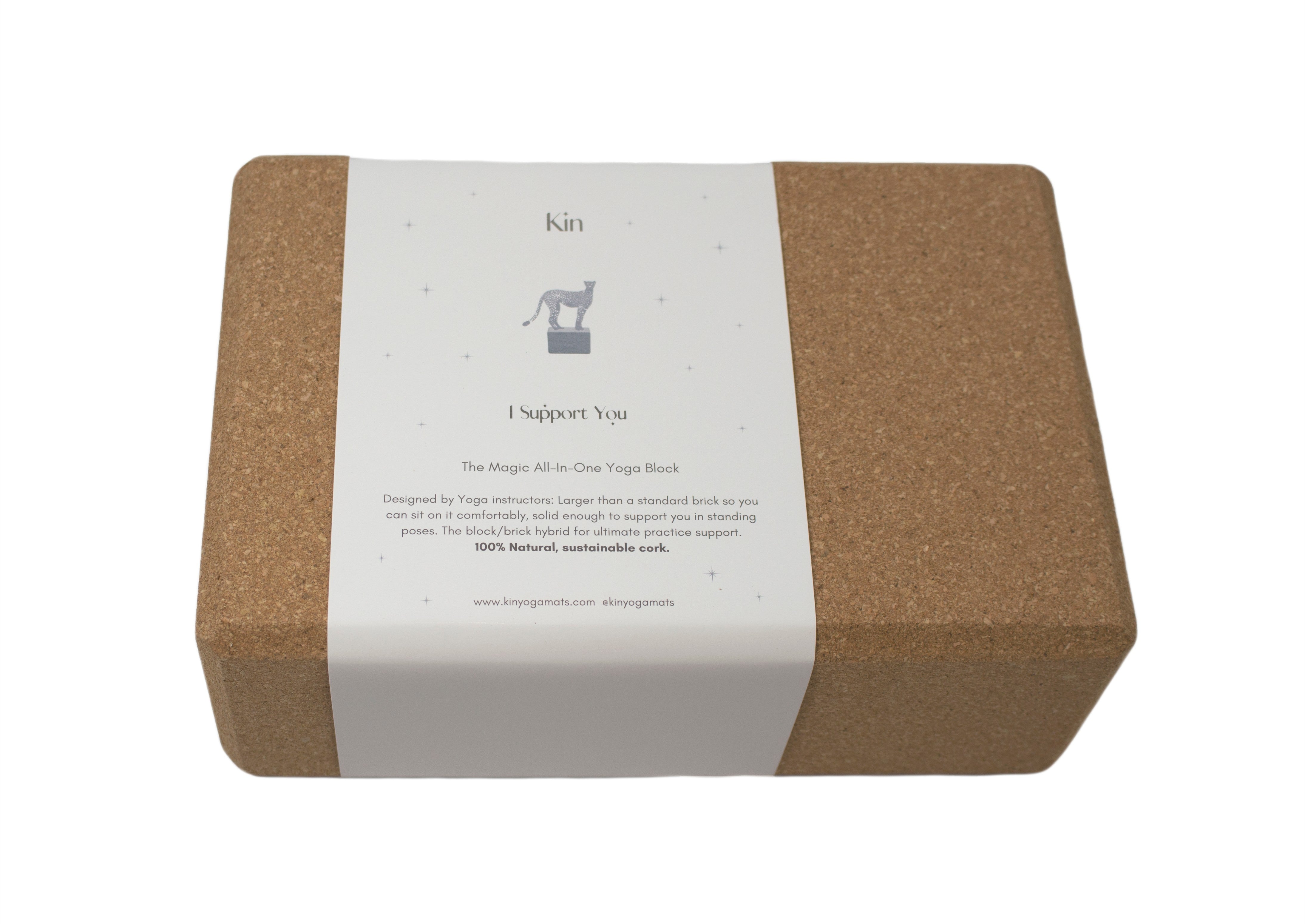 Kin Cork Yoga Block LEOPARD